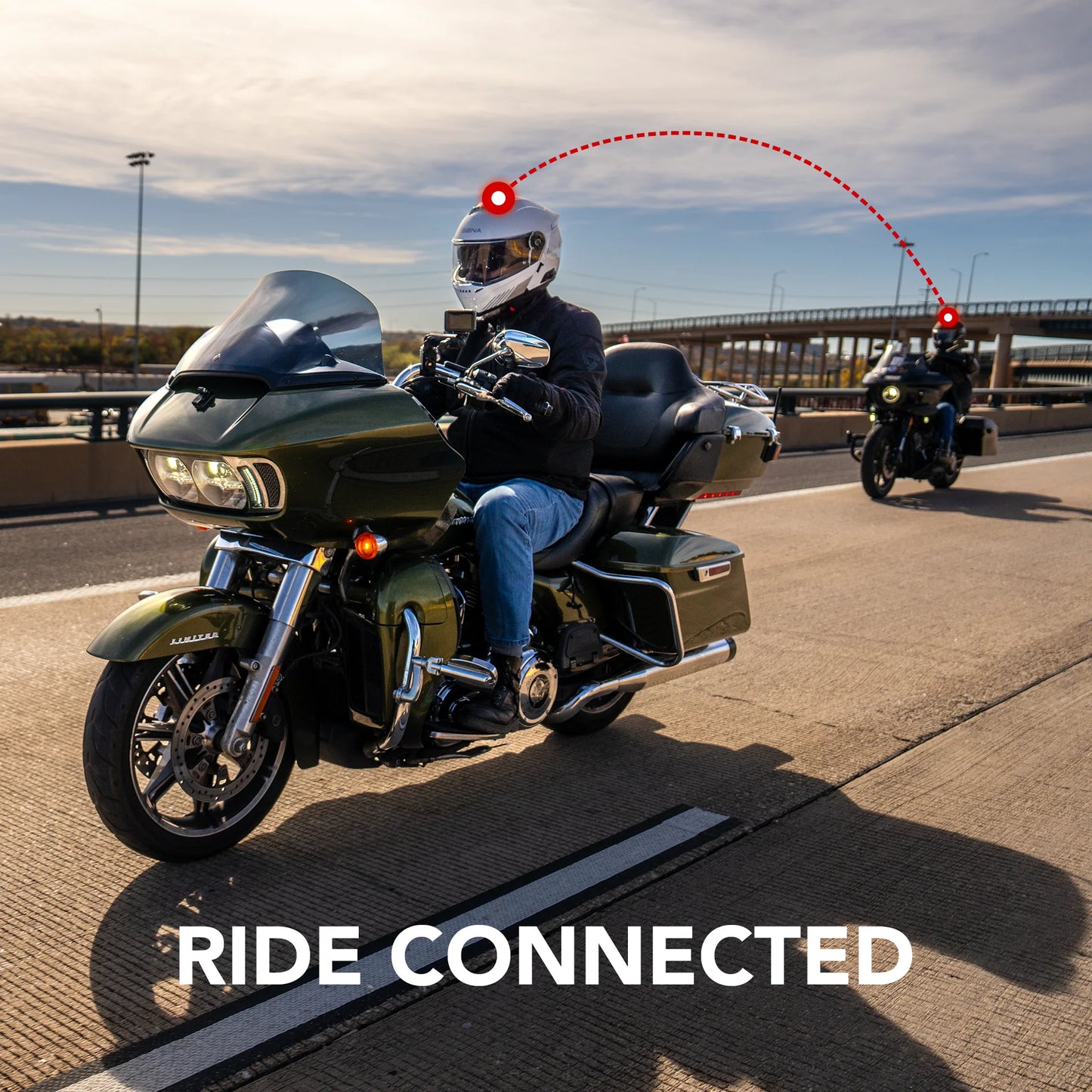 Sena Phantom ANC Smart Helmet w Mesh Comms Matt Black