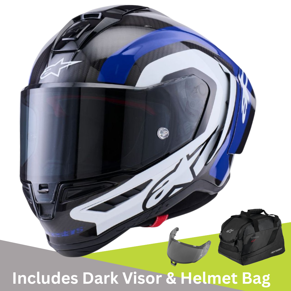 Alpinestars Supertech R10 Arius Black / White / Blue Helmet