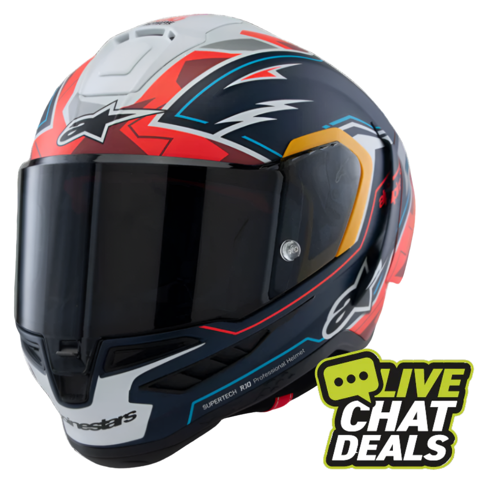 Alpinestars SUPERTECH R10 LE SIGNED BY PEDRO ACOSTA-LE HELMET-BLACK RED WHITE MATT-SIGNED
