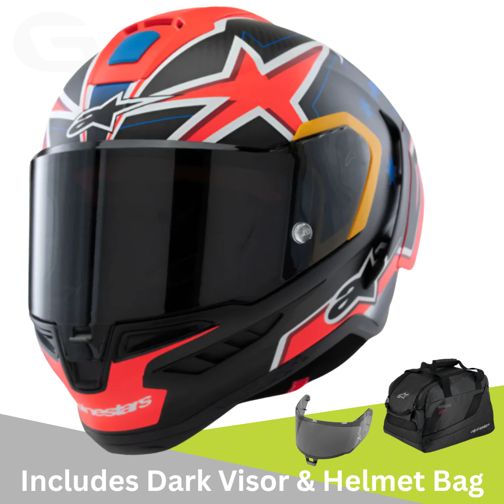 Alpinestars Alpinestars Supertech R10 Miller Limited Edition Carbon Red Matt - Front View