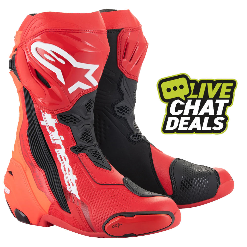 Alpinestars Supertech R Boots - Bright Red/Red Flo (Latest Version)