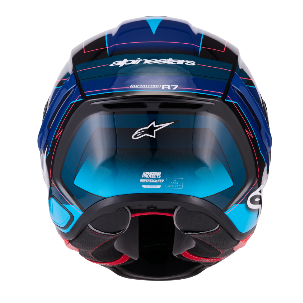 Alpinestars Supertech R7 Kinetis Gloss Black / Blue / Fluo Pink / White