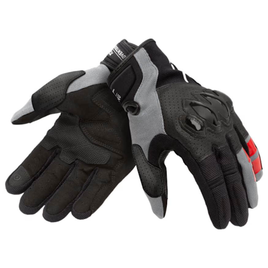 T.ur G-Fast Textile Gloves - Anthracite / Red