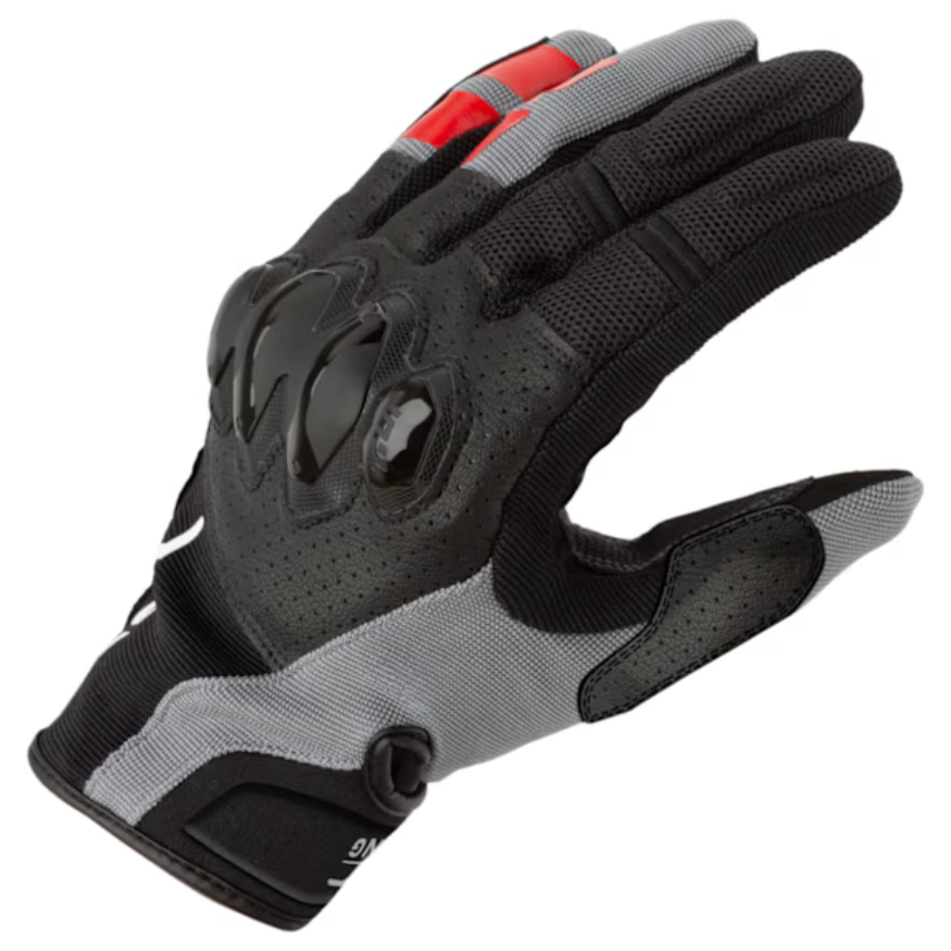 T.ur G-Fast Textile Gloves - Anthracite / Red