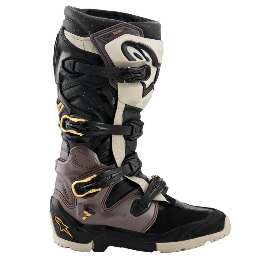 Alpinestars Alpinestars Tech 7 Enduro Drystar Boots - Black/Dark Grey/Gold - Front View
