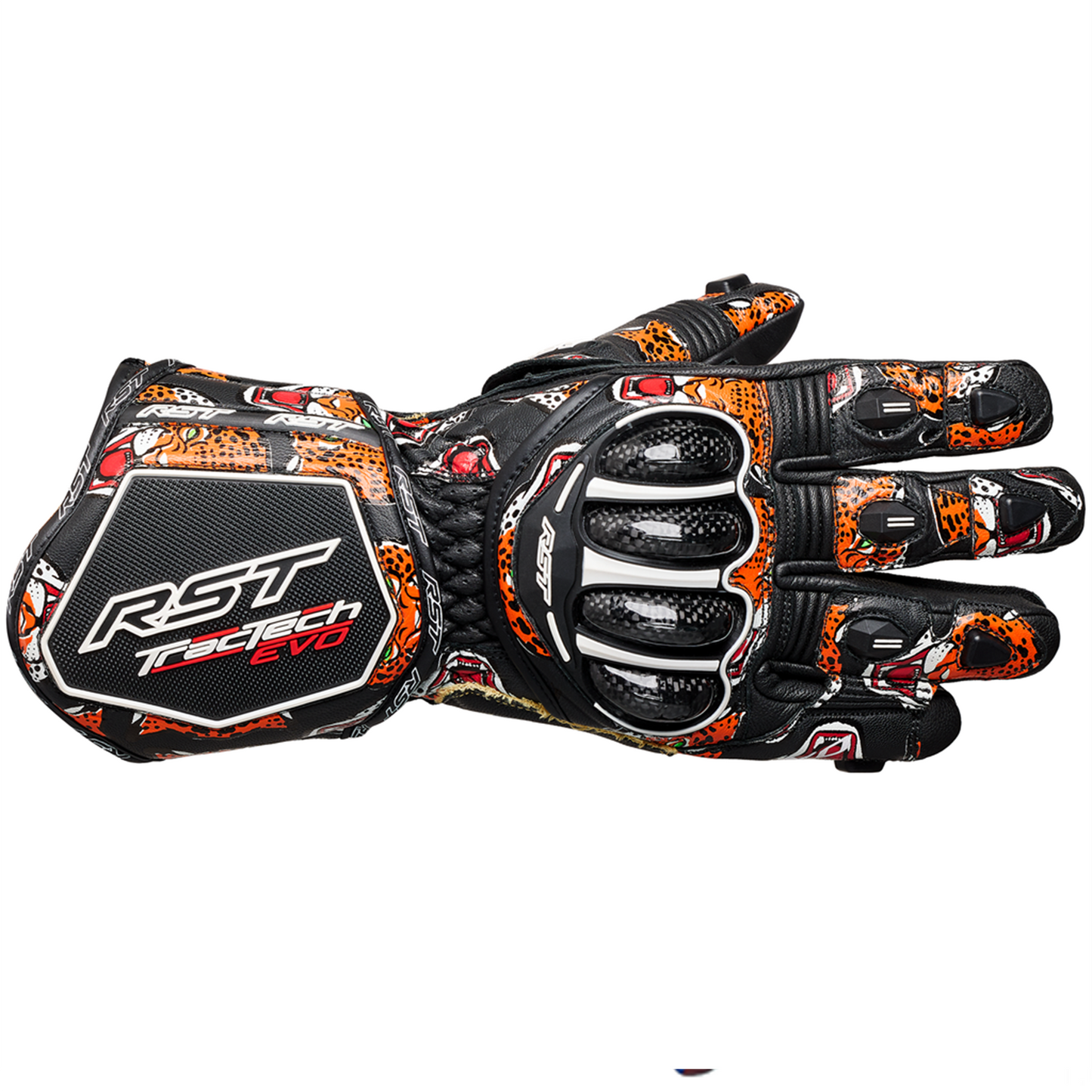 RST TRACTECH EVO 4 Guanti Moto Uomo CE | Pelle Pieno Fiore E Canguro, Protezioni Nocche Carbonio, Cursori Palmo, Racing