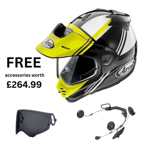 Arai Tour-X5 Cosmic - Yellow  - Free Dark Visor & Intercom