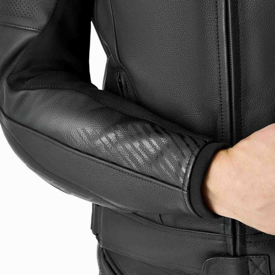 RST RST TRACTECH EVO D30 LEATHER JACKET - BLACK / BLACK - Detail View