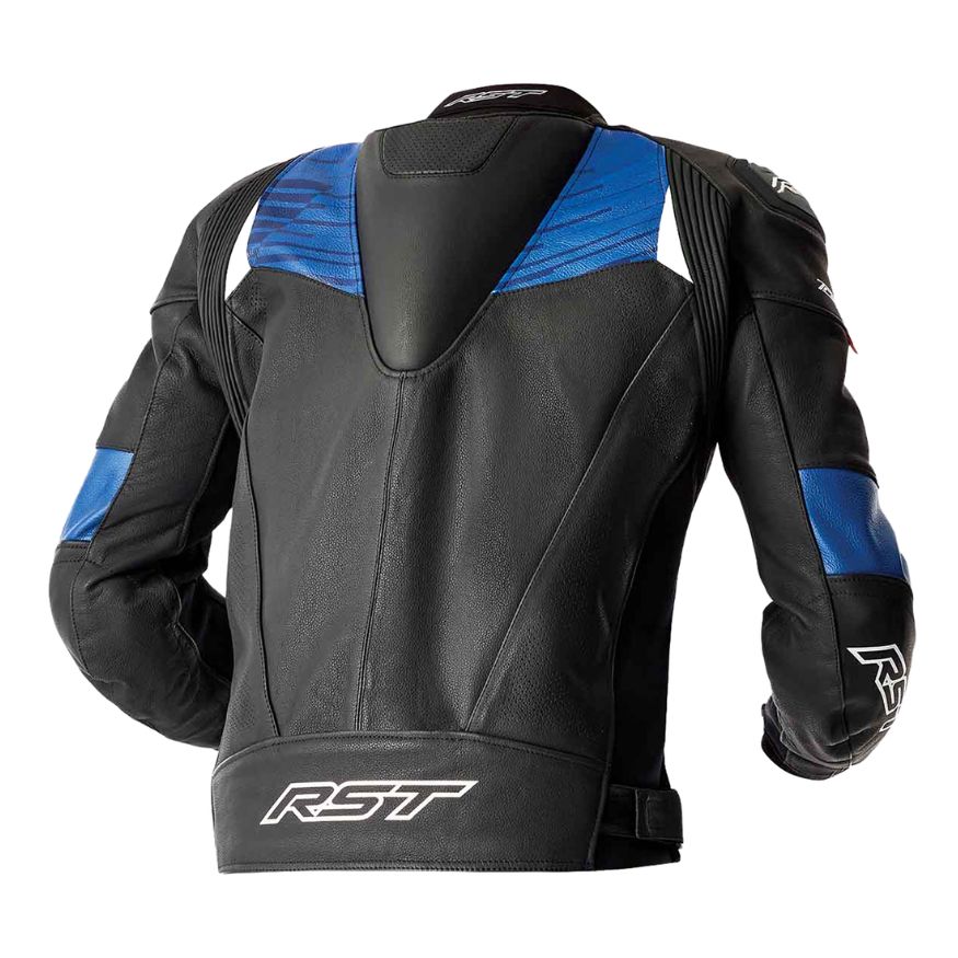 RST RST TRACTECH EVO D30 LEATHER JACKET - BLACK / BLUE - Side View
