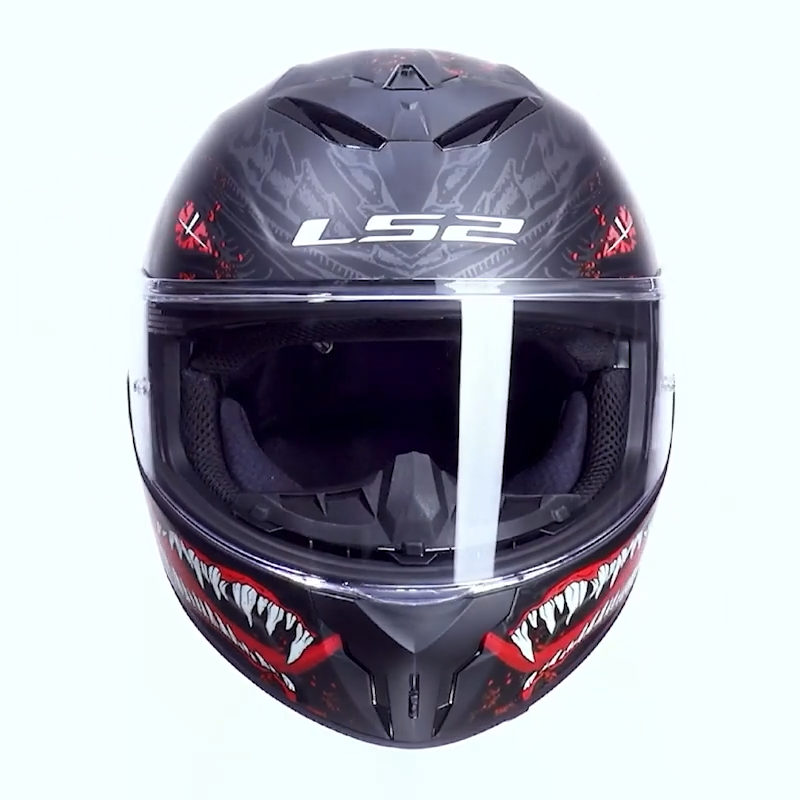 LS2 FF820 RAPID III KAIJU II BLACK RED WHITE