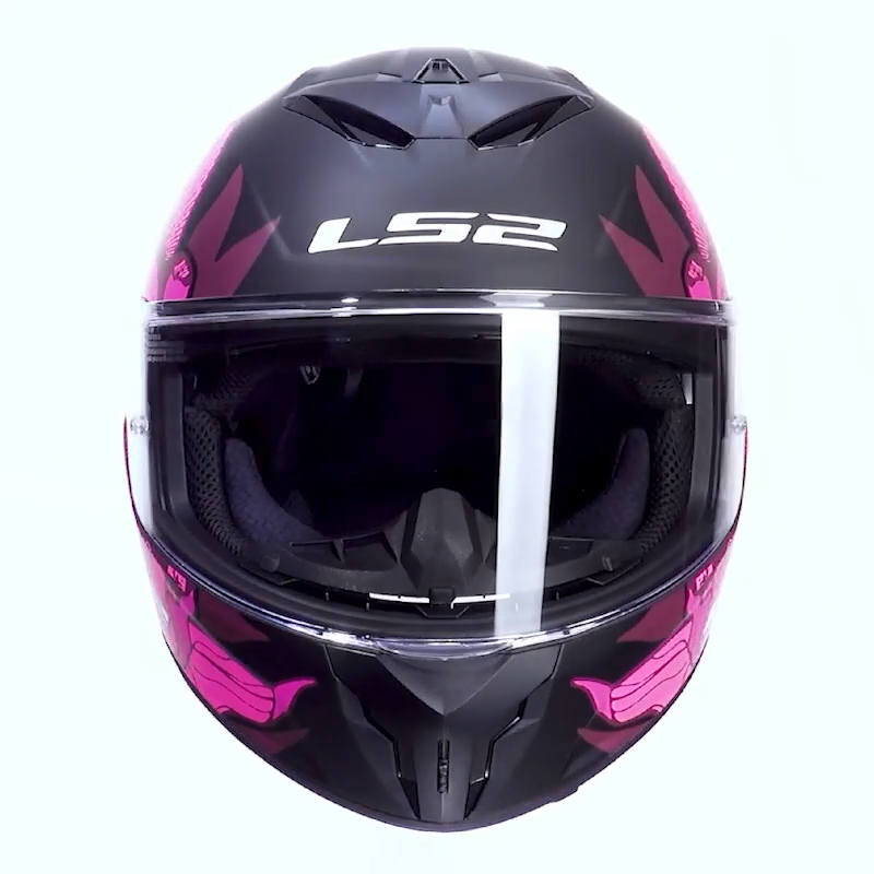 LS2 FF820 RAPID III POPPIES II BLACK PINK