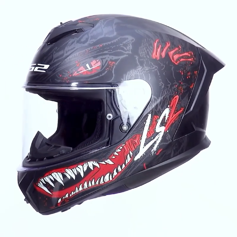 LS2 FF820 RAPID III KAIJU II BLACK RED WHITE