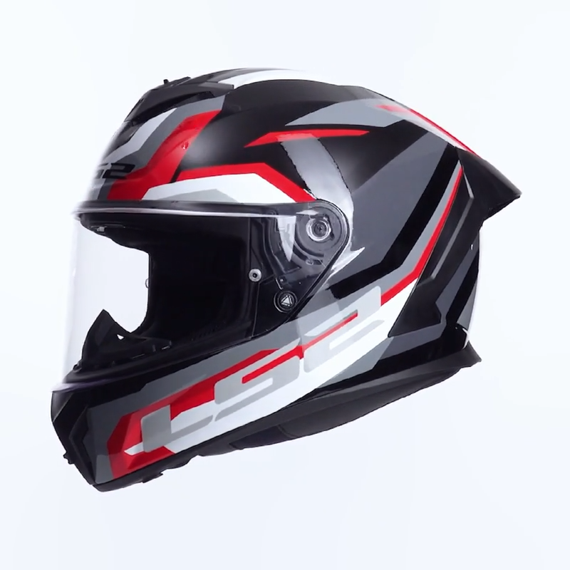 LS2 FF820 RAPID III HYPER BLACK RED