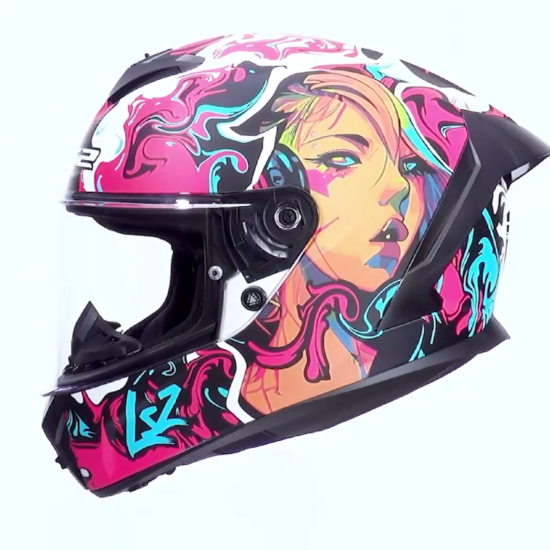 LS2 FF820 RAPID III BOHO WHITE BLACK PINK