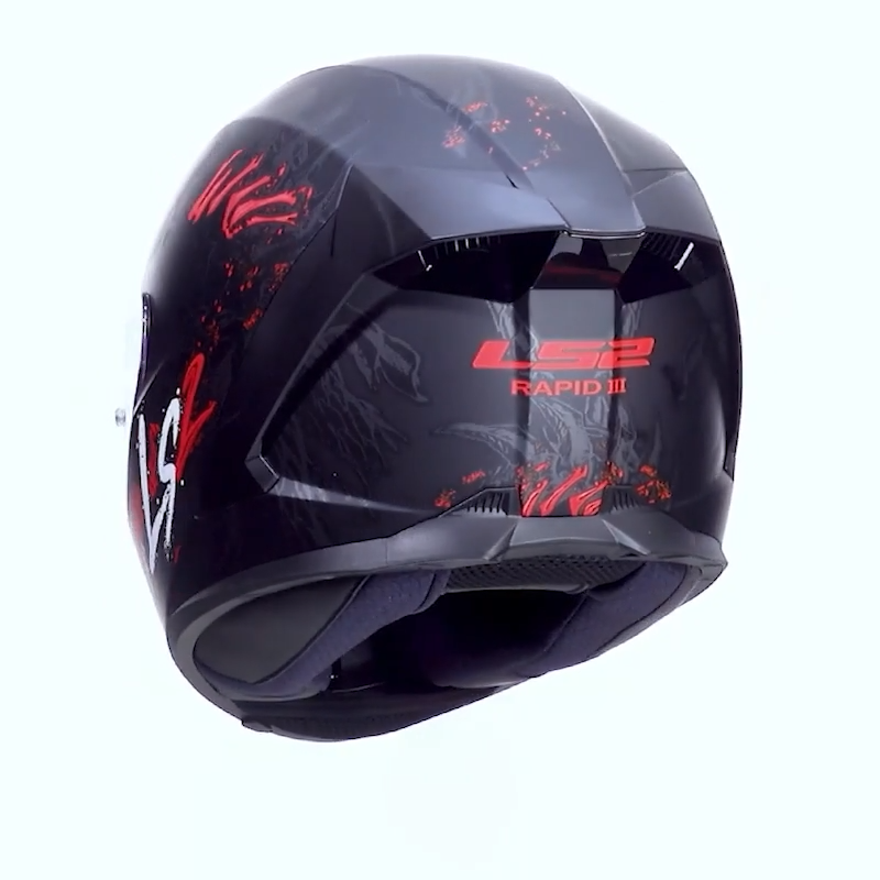 LS2 FF820 RAPID III KAIJU II BLACK RED WHITE