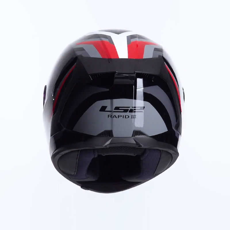 LS2 FF820 RAPID III HYPER BLACK RED