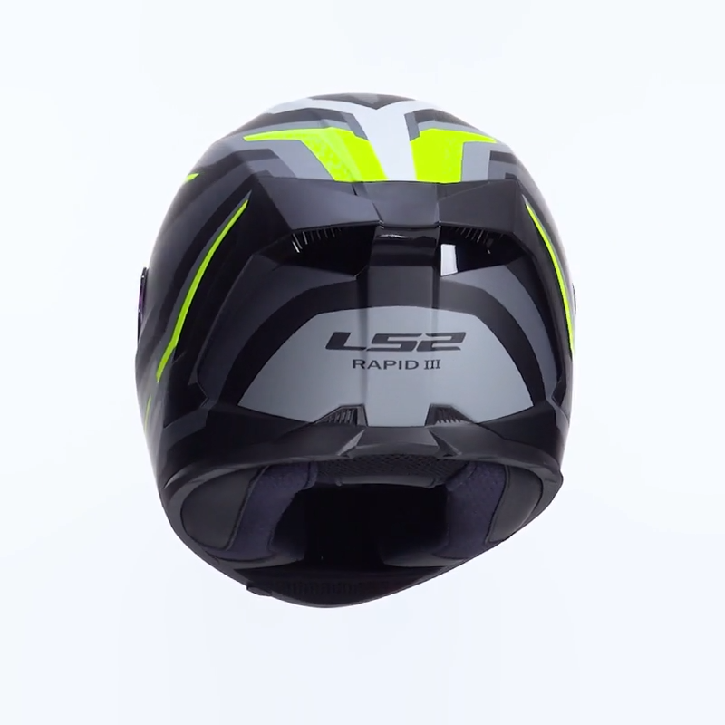 LS2 FF820 RAPID III HYPER BLACK H-V YELLOW