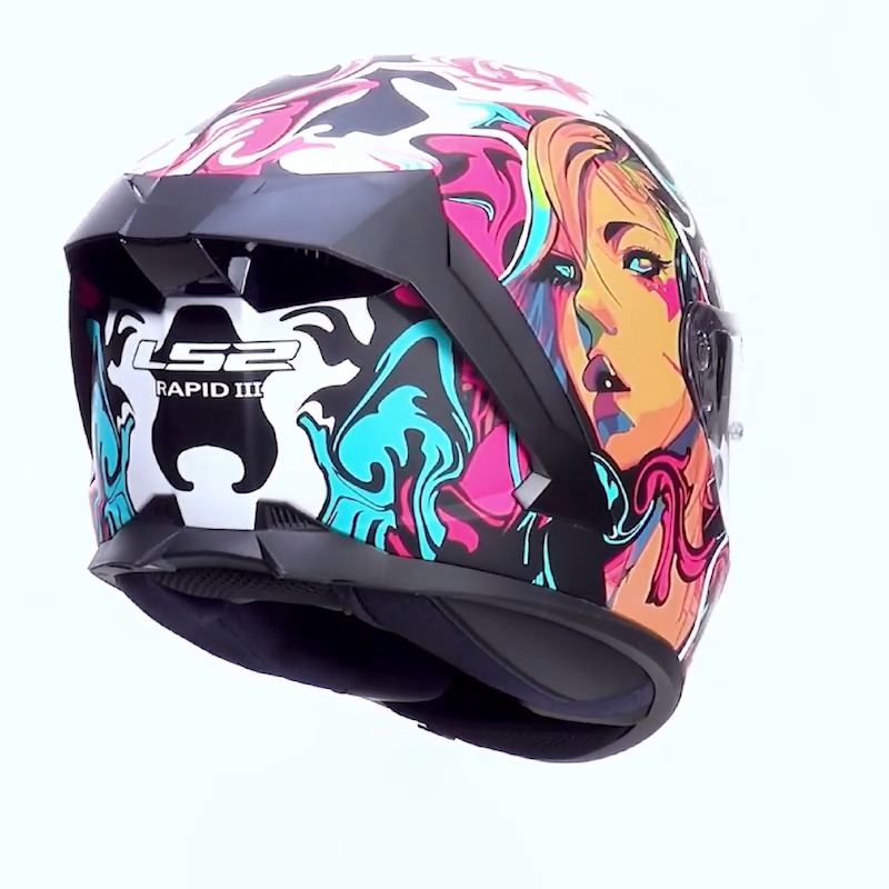 LS2 FF820 RAPID III BOHO WHITE BLACK PINK