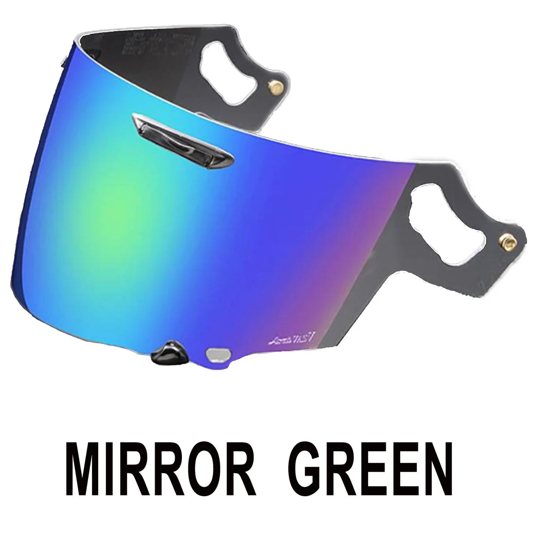 Arai Arai VAS-V Max Vision Visor- Mirror Green (RX-7V/RX-7V EVO, Quantic, QV PRO, Chaser x And Concept XE) - Front View