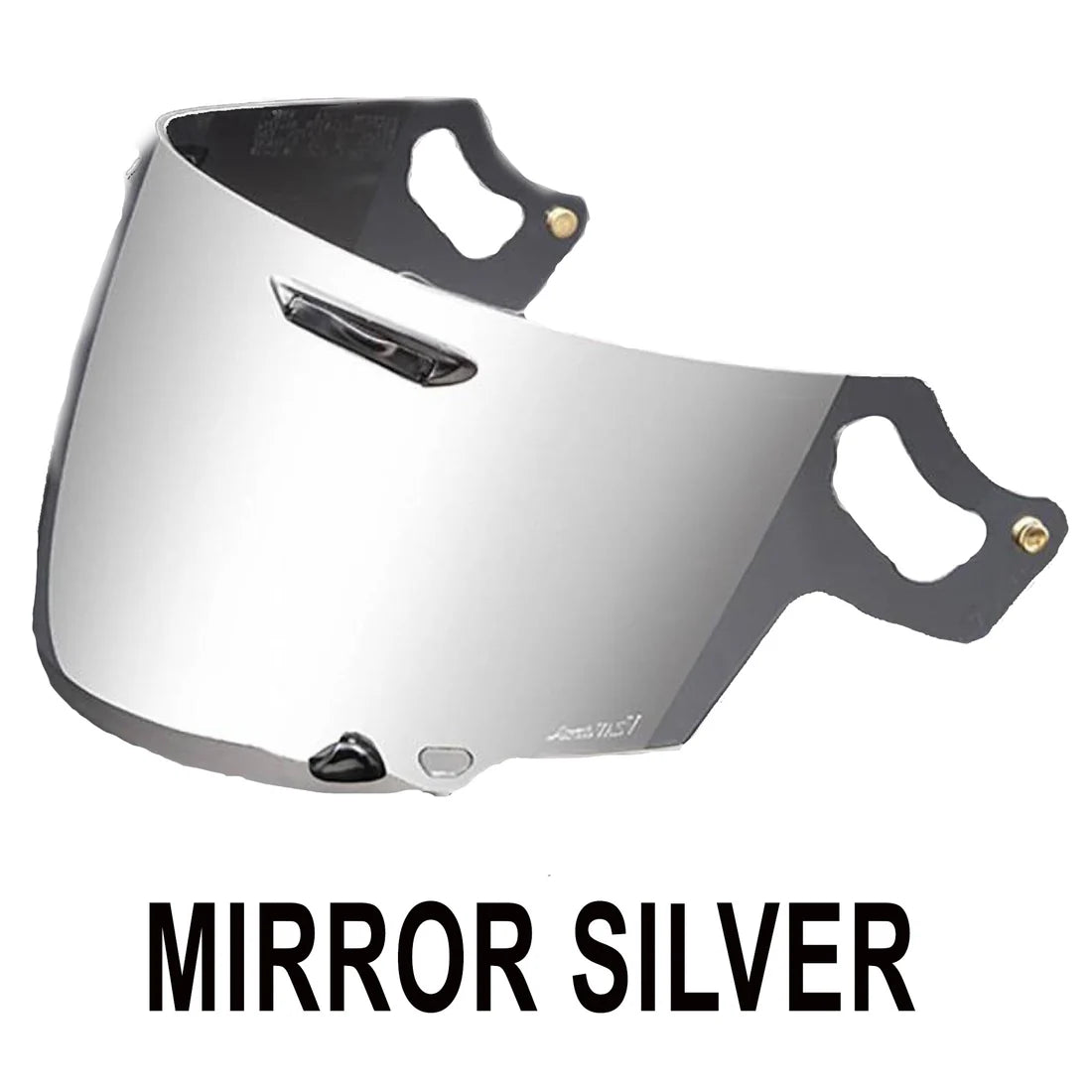 Arai Arai VAS-V Max Vision Visor- Mirror Silver (RX-7V/RX-7V EVO, Quantic, QV PRO, Chaser x And Concept XE) - Front View