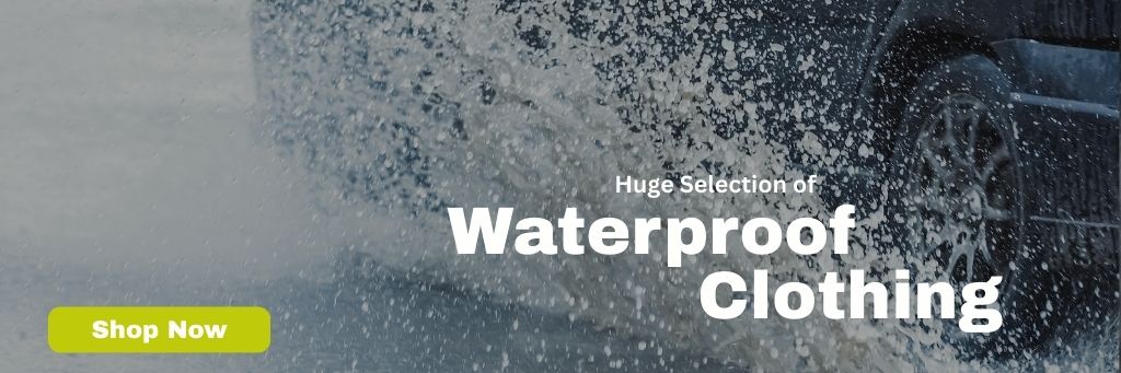 Waterproof and rain clothing for motorcycle riders