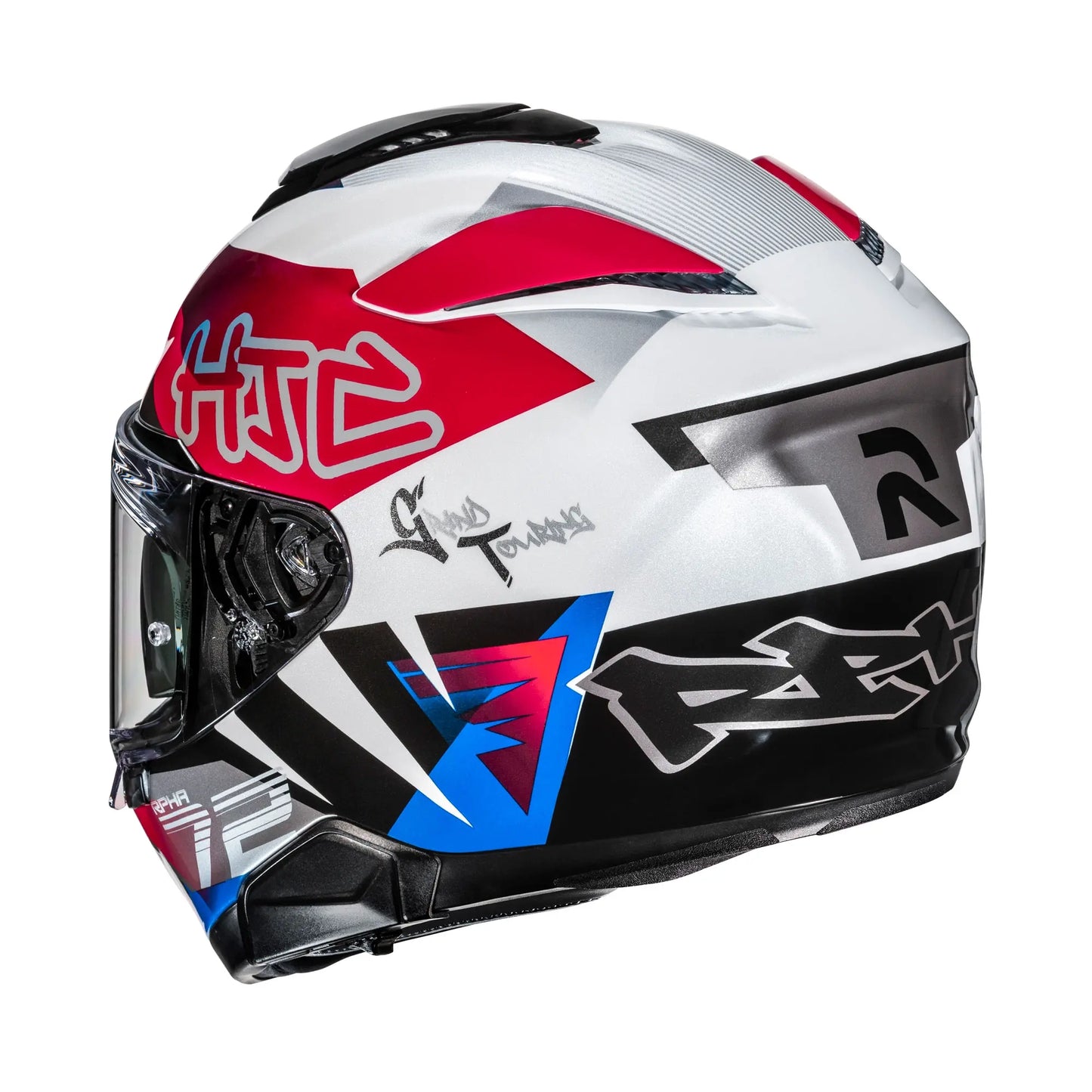 HJC HJC RPHA 72 Goldy MC21 White Blue Red - Side View