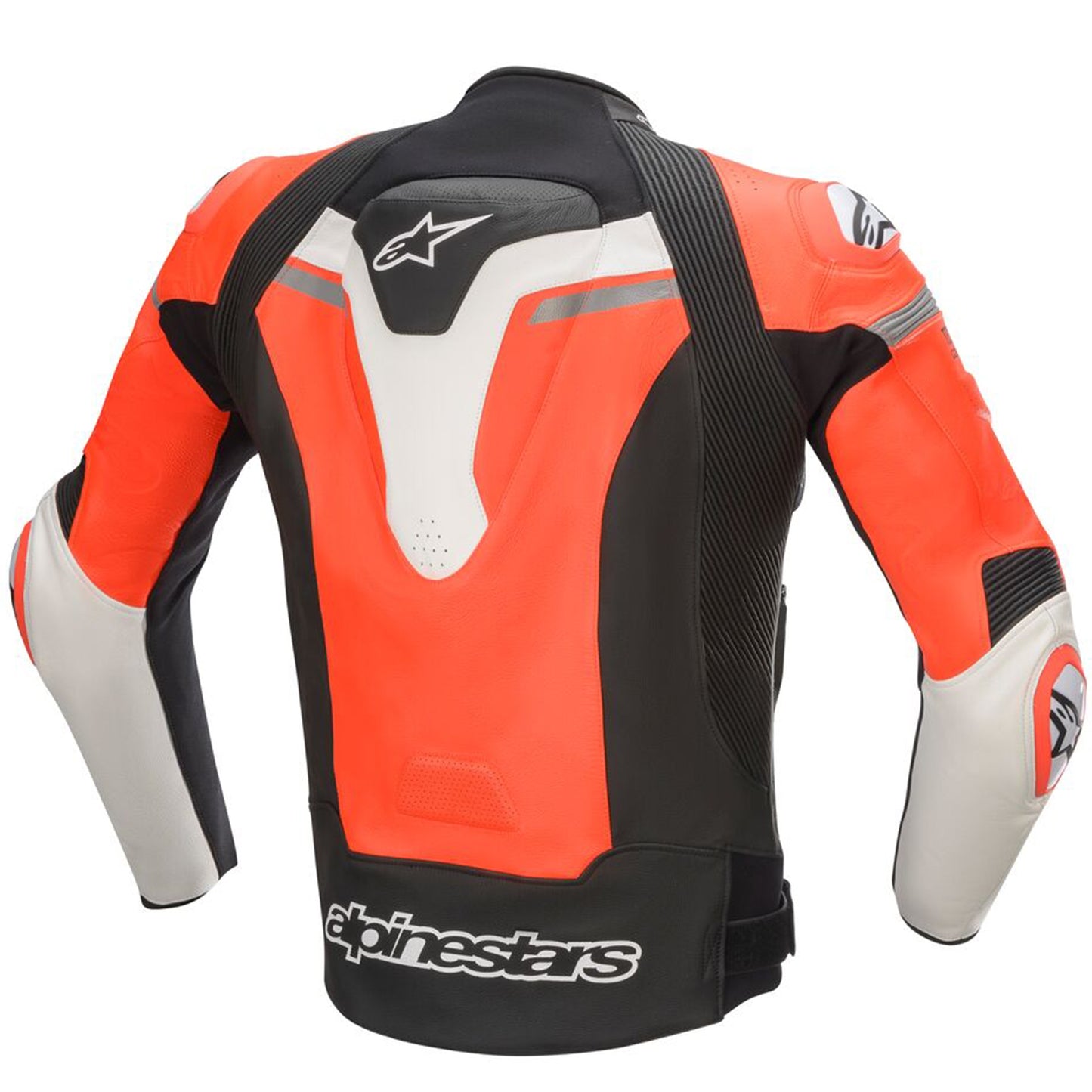 Alpinestars Missile Ignition Leather Jacket Tech-Air Compatible - Red Fluo/Whi/Blk