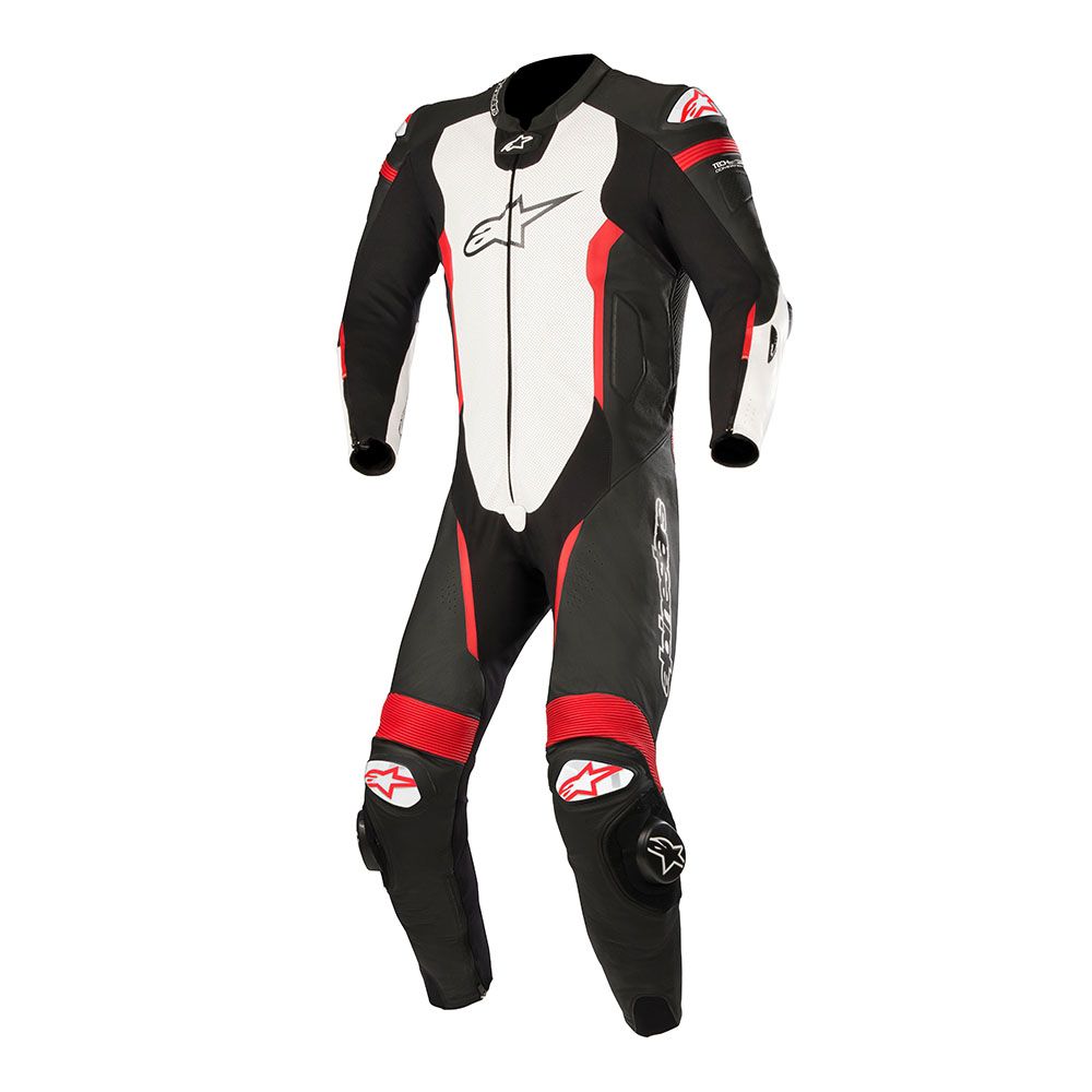 Alpinestars Missile Tech Air Compatible 1 Piece Suit - Blk/Whi/Flo Red