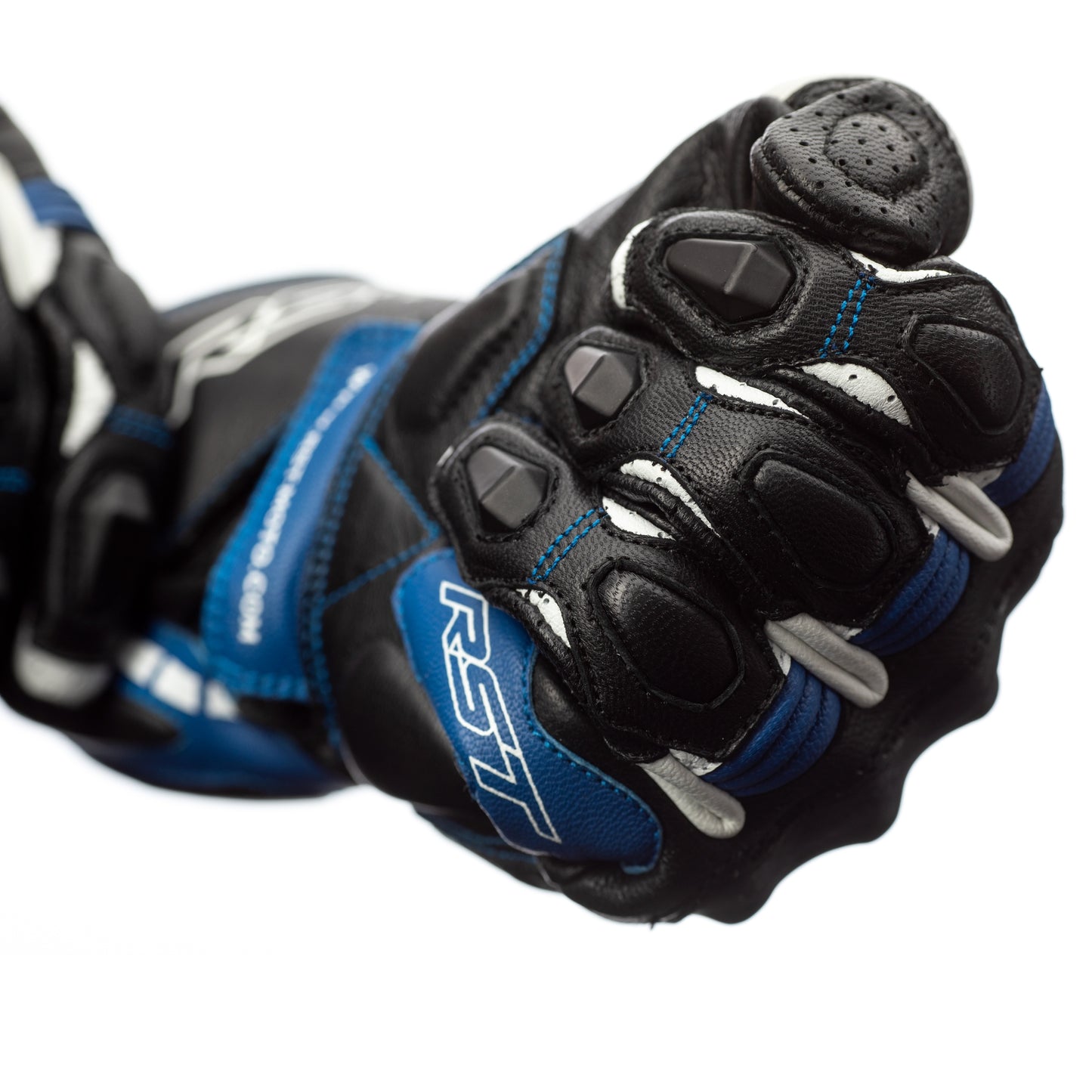 RST Axis Leather Riding Gloves - CE APPROVED - Blue