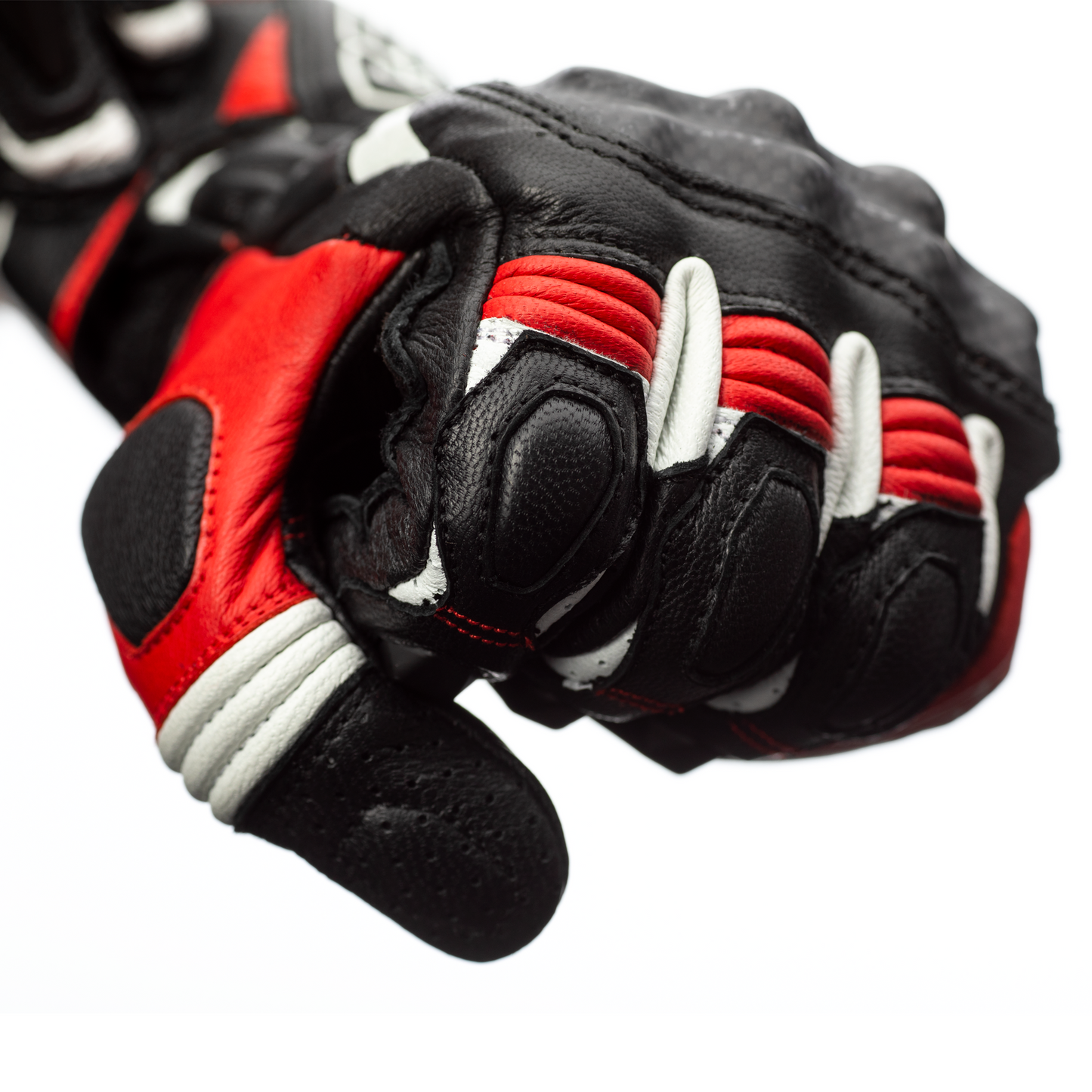 RST Axis Leather Riding Gloves - CE APPROVED - Red