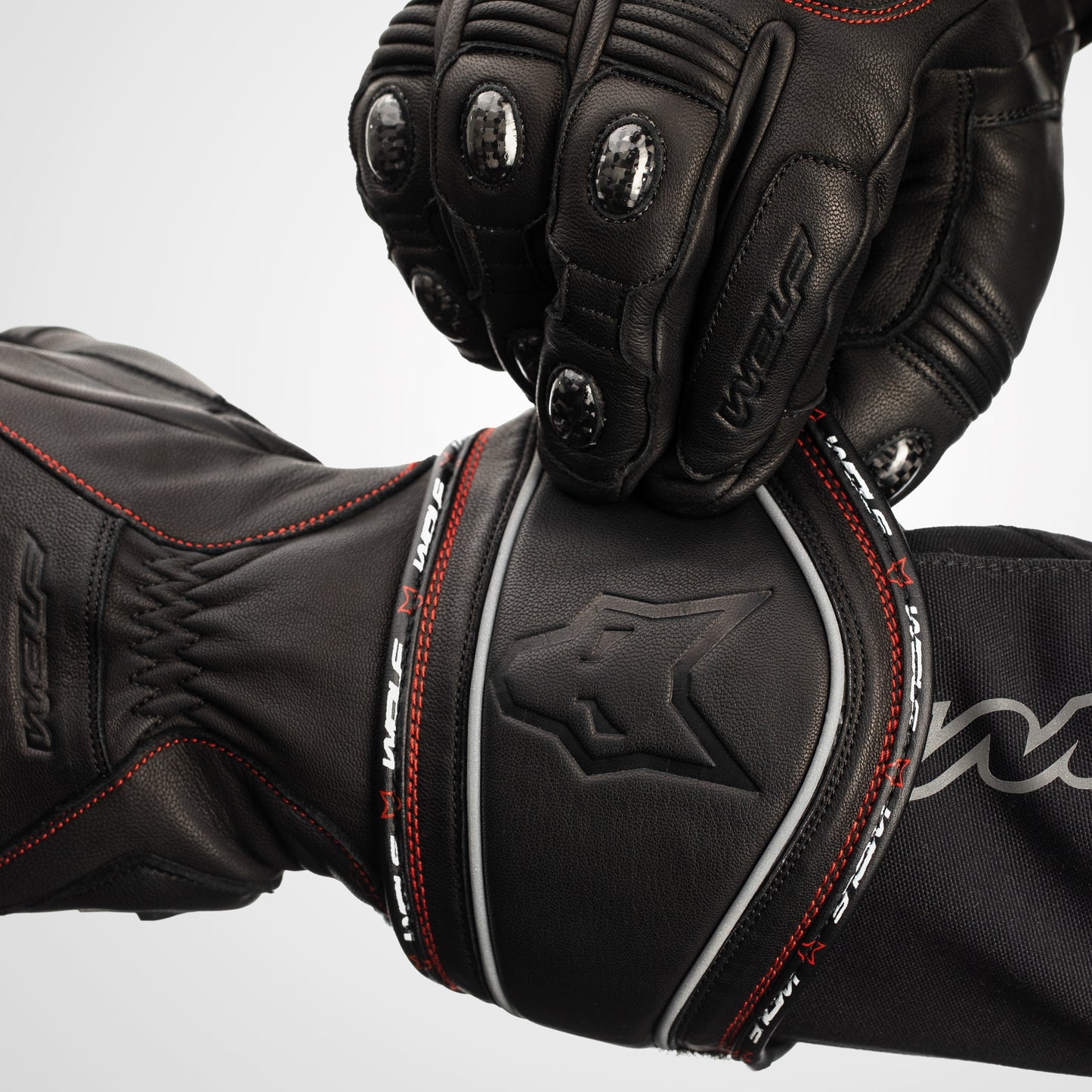 Wolf Titanium Outlast Leather WaterProof Gloves - CE APPROVED - Black