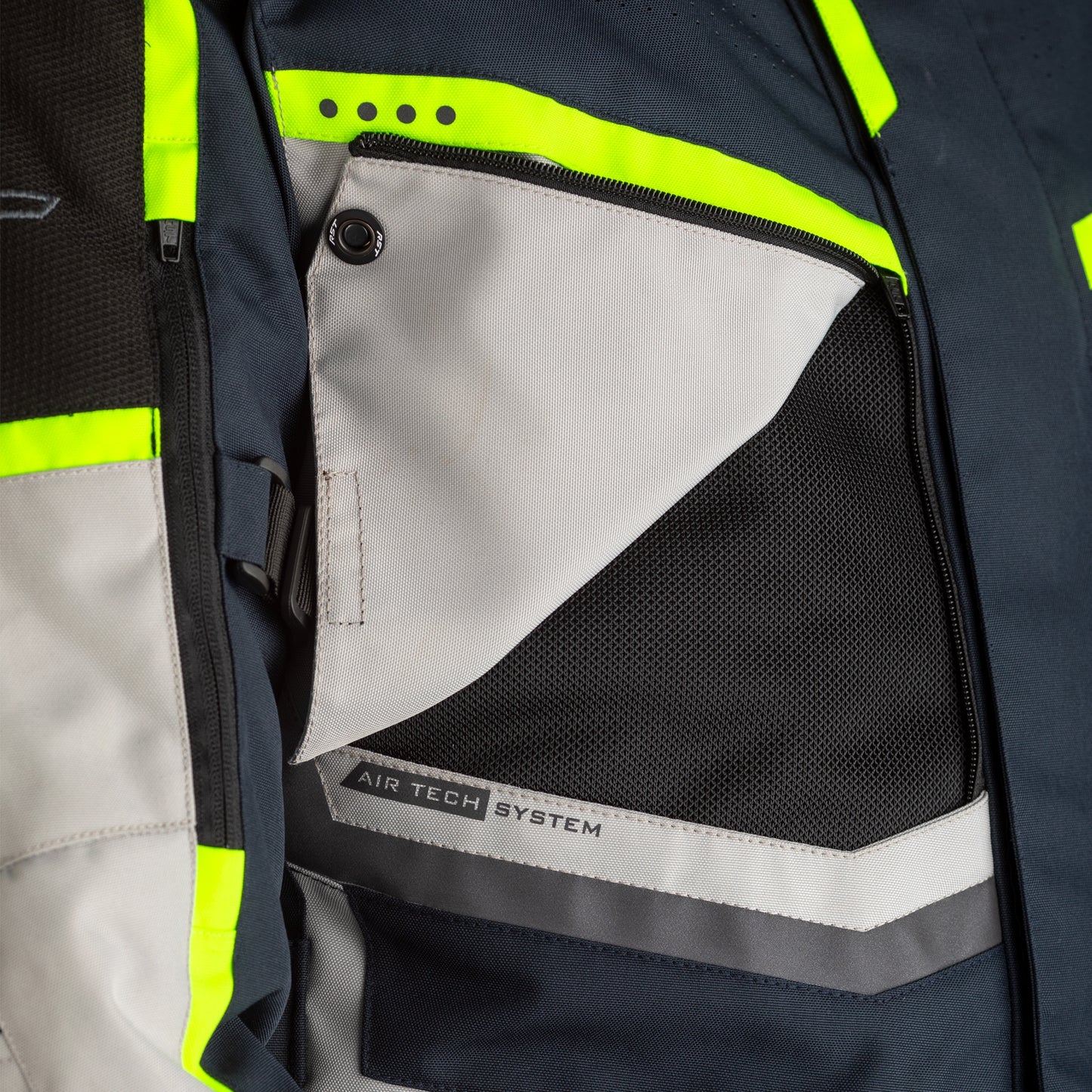 RST Maverick CE Mens Textile Jacket - Blue / Silver / Neon (2361)