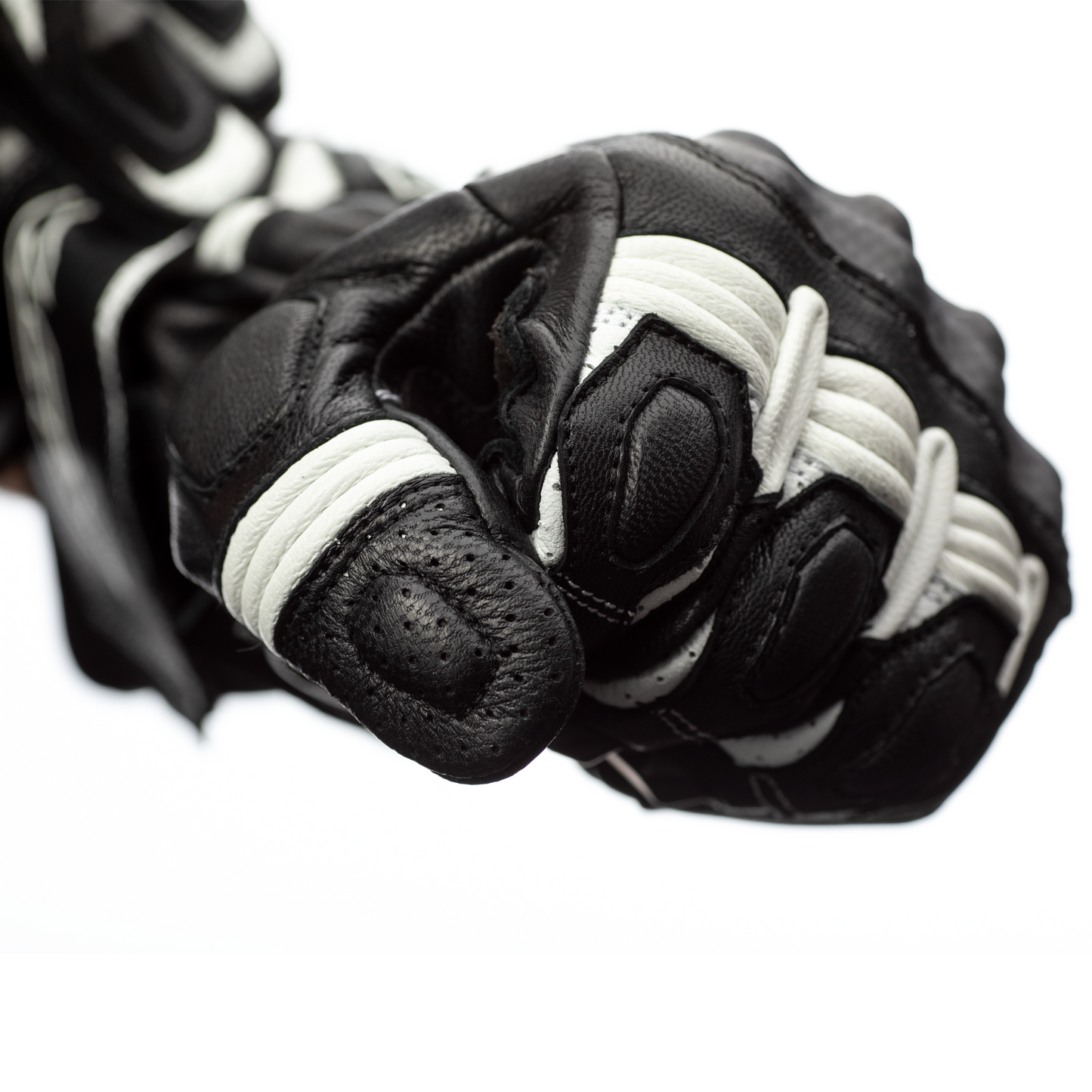 RST Axis Leather Riding Gloves - CE APPROVED - White