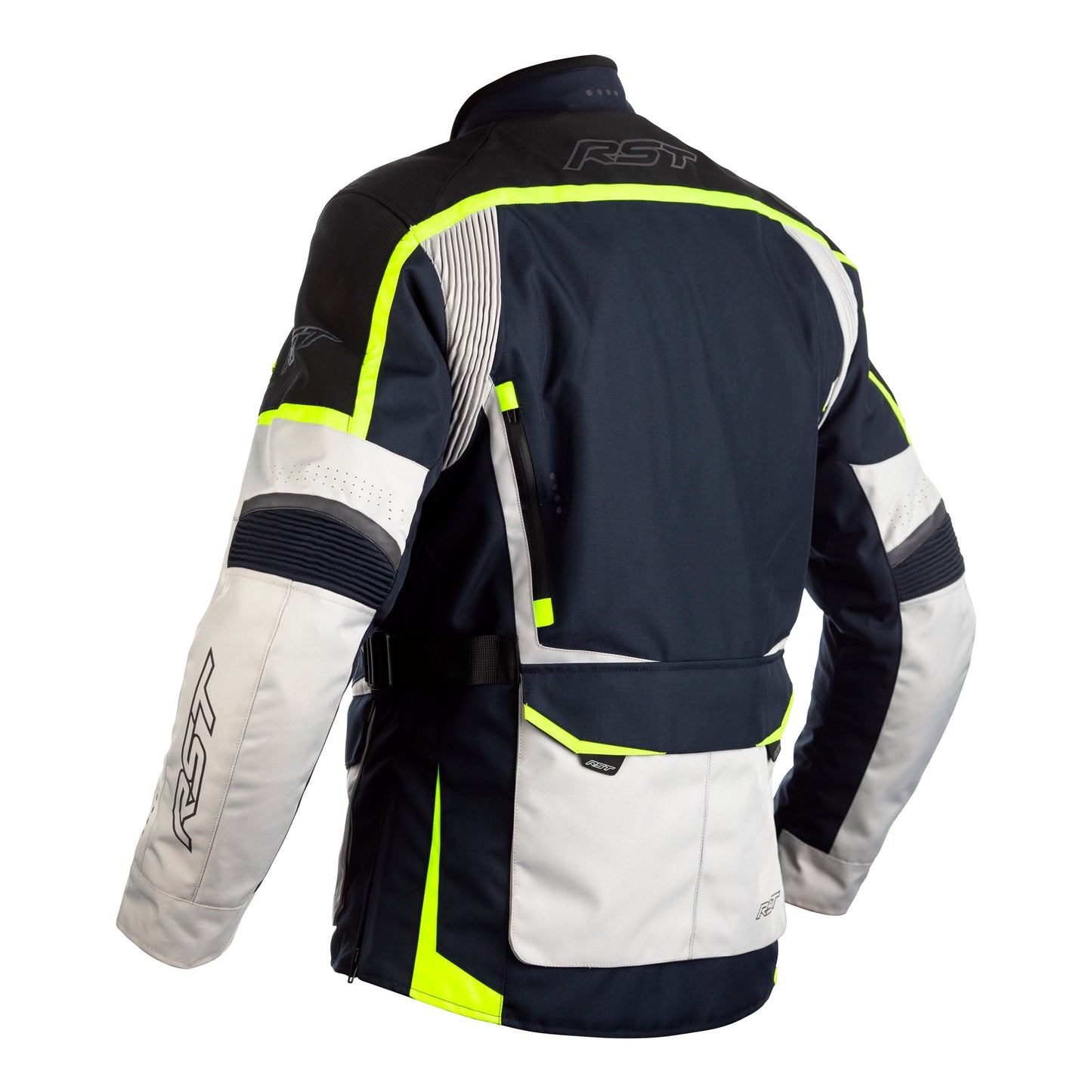 RST Maverick CE Mens Textile Jacket - Blue / Silver / Neon (2361)