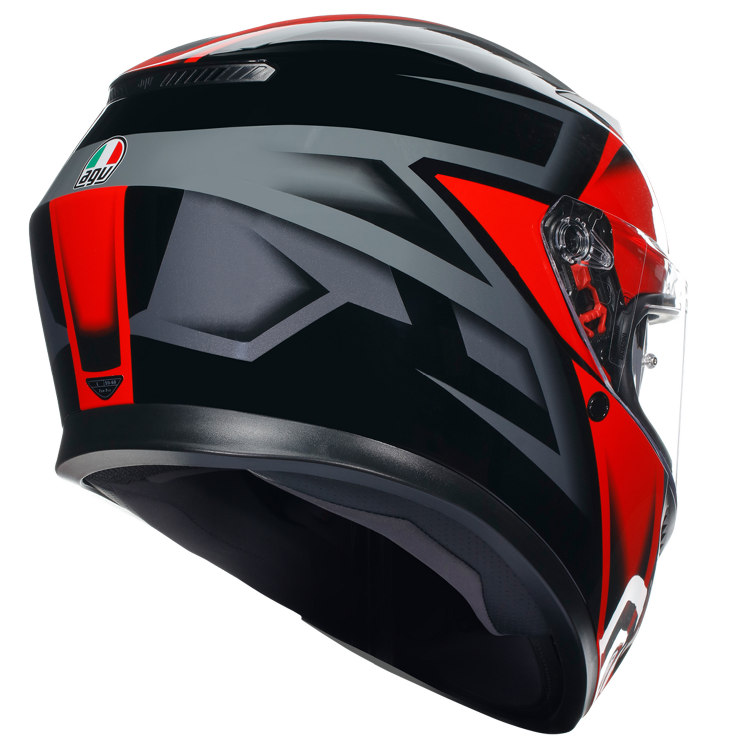 agv k3 carbon fiber AGV K3 Compound - Black/Red