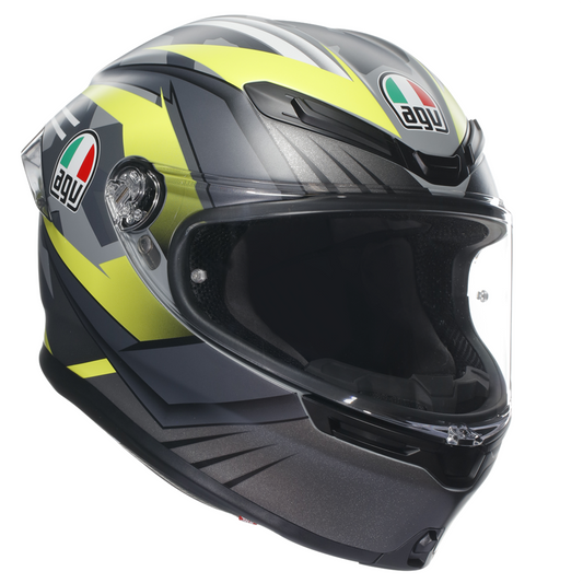 AGV K6-S Excite - Grey/Flo Yellow