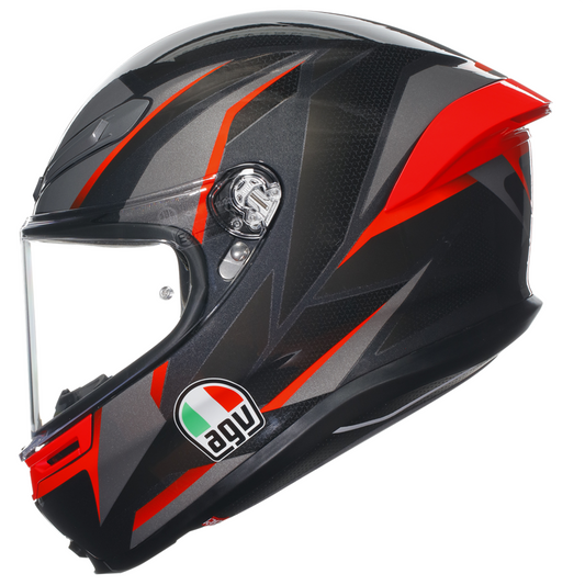 AGV K6-S Slashcut - Black/Grey/Red