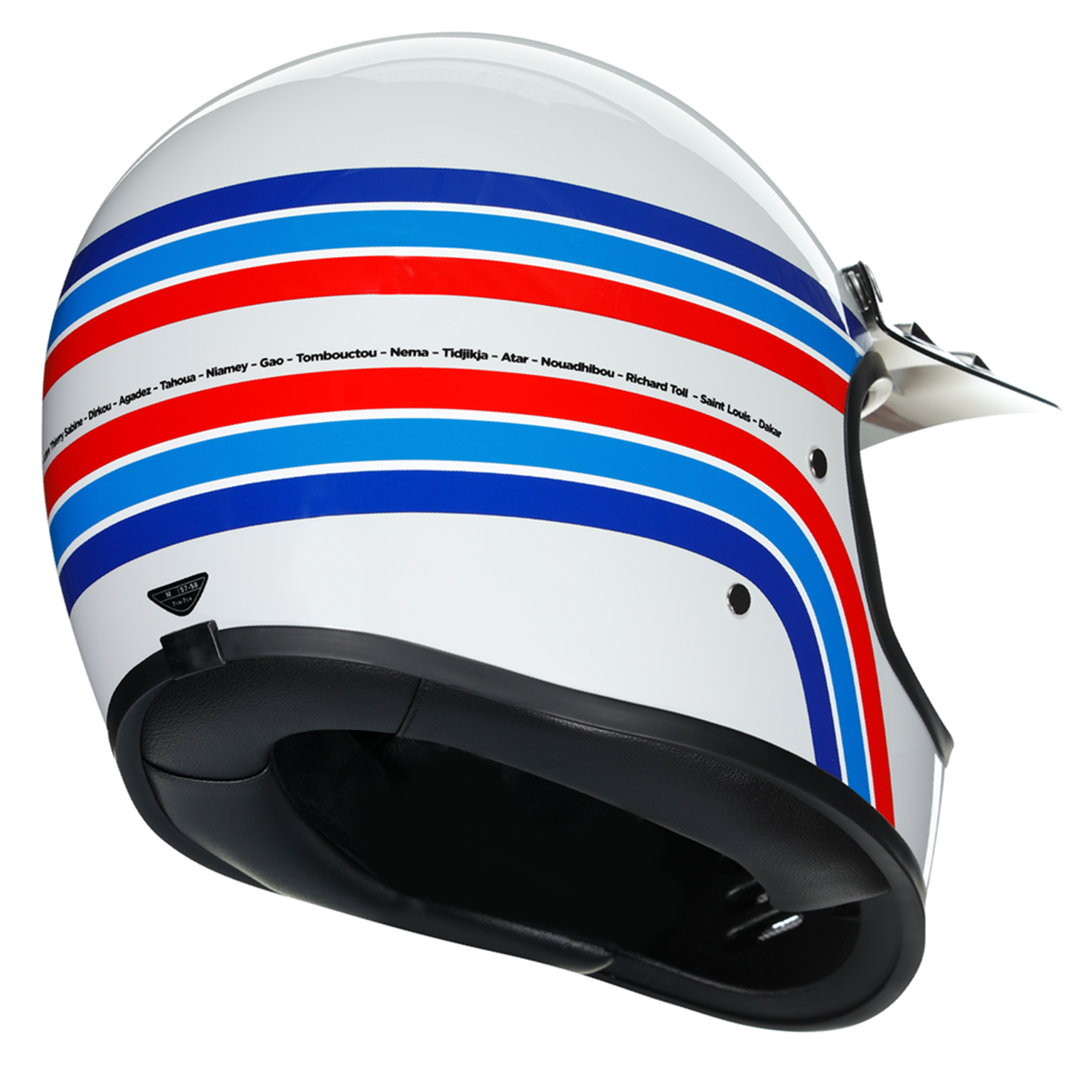 AGV X101 - Dakar 87 - White/Blue/Red – Gear Change Online