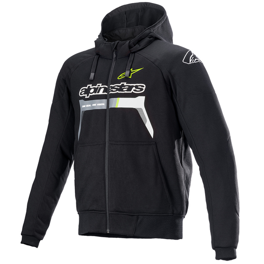 Alpinestars Chrome Ignition Hoodie - Black/Yellow Flo