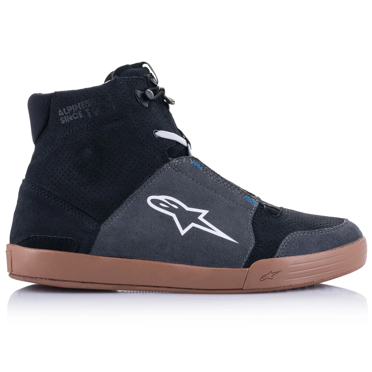 Alpinestars Chrome Shoes - Black/Asphalt/Gum/Blue