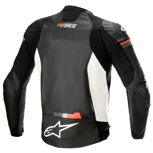 Alpinestars GP Force Airflow Leather Jacket - Black/White/Flo Red