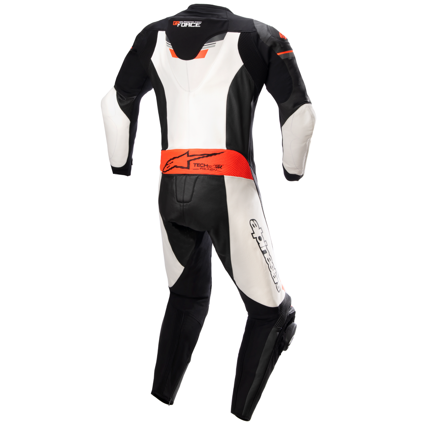 Alpinestars GP Force Chaser 1 Piece Suit - Black/White/Flo Red