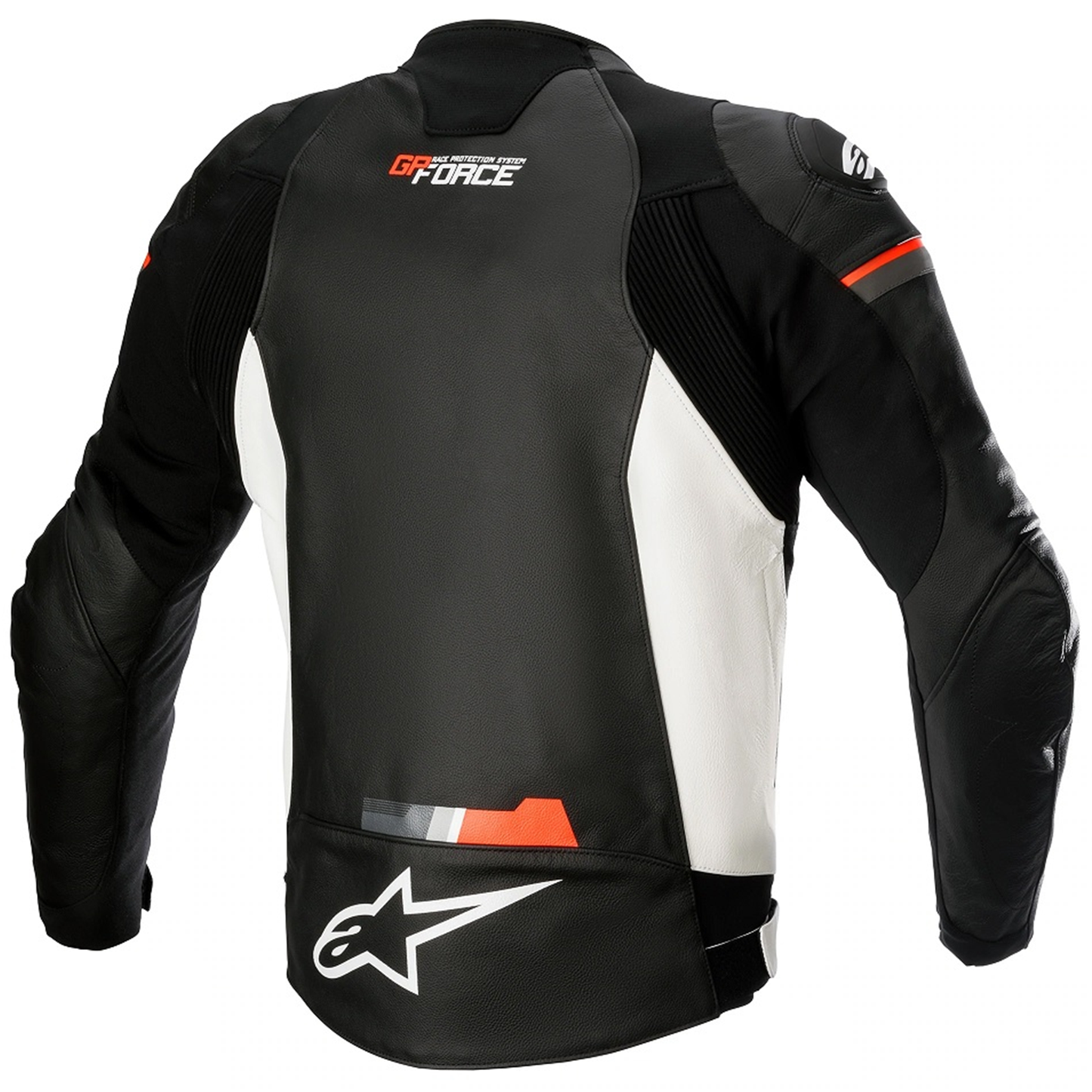 Alpinestars GP Force Leather Jacket - Black/White/Red Flo