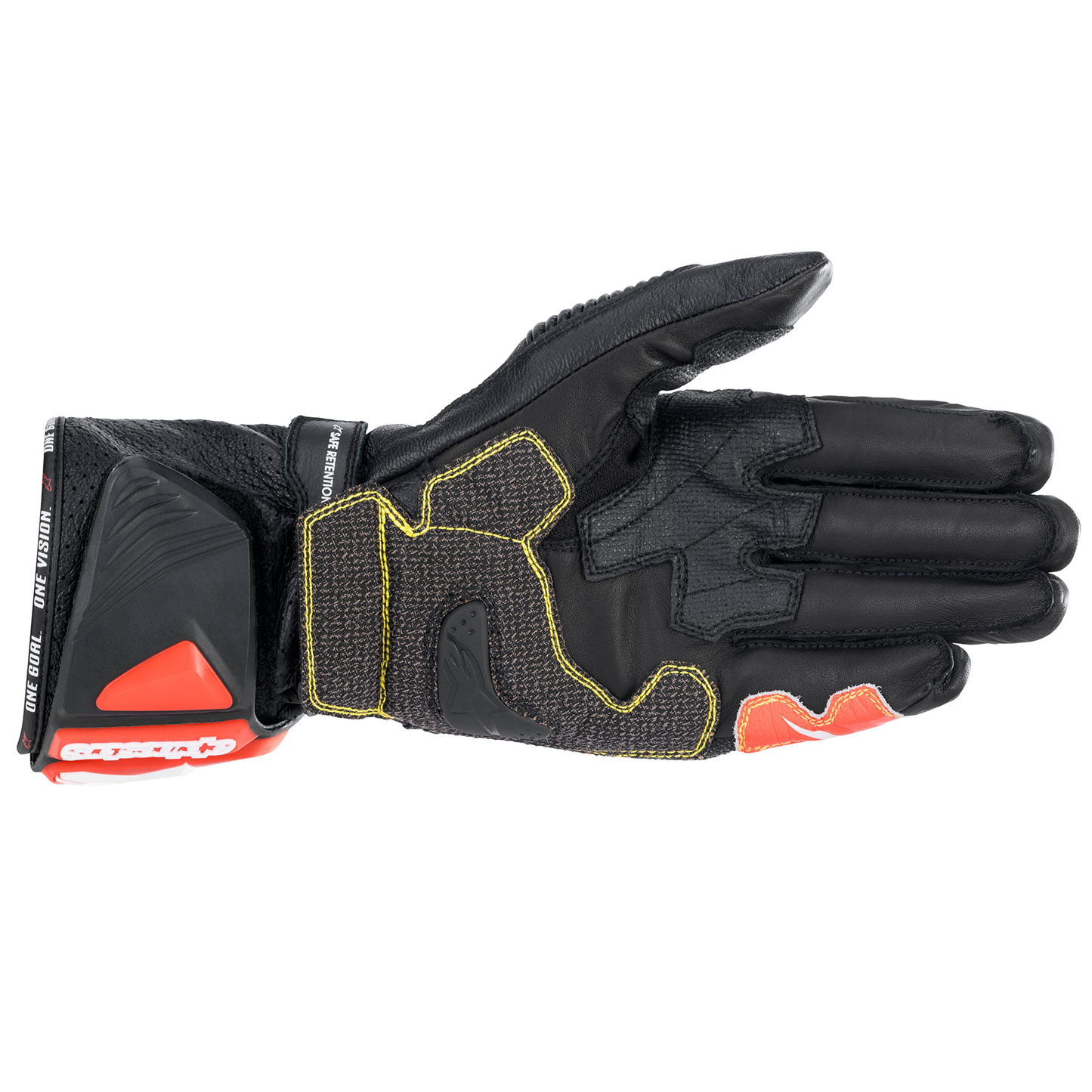 Alpinestars GP Tech V2 Gloves - Black/White/Red Flo