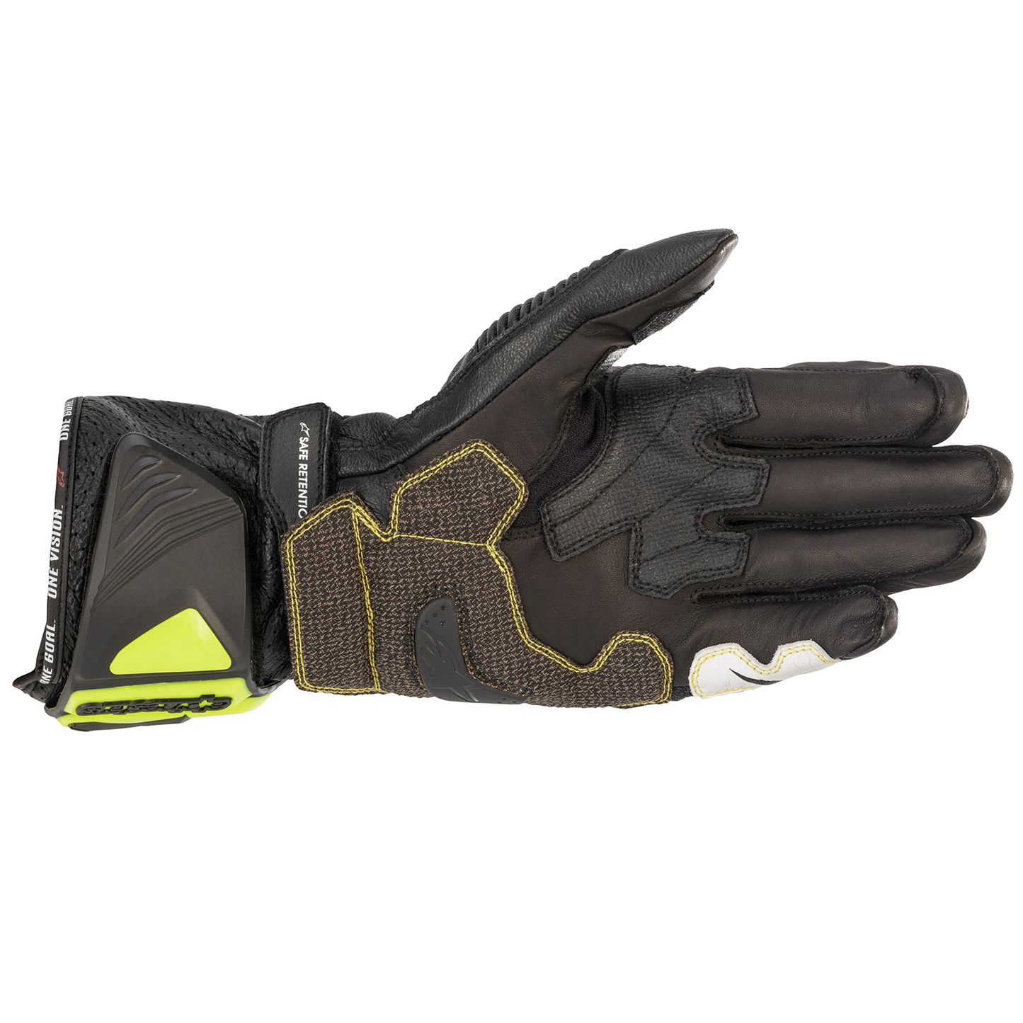 Alpinestars GP Tech V2 Gloves - Black/Yellow Flo/White/Red Flo