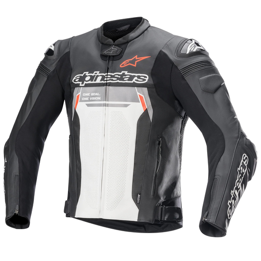 Alpinestars Missile V2 Ignition Leather Jacket - Black/White