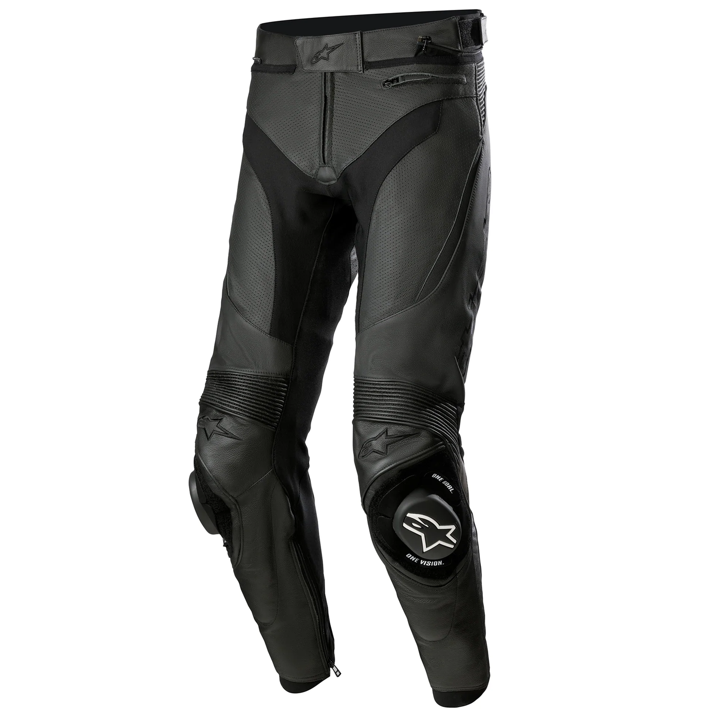 Alpinestars Missile V3 Airflow Leather Pants - Black/Black