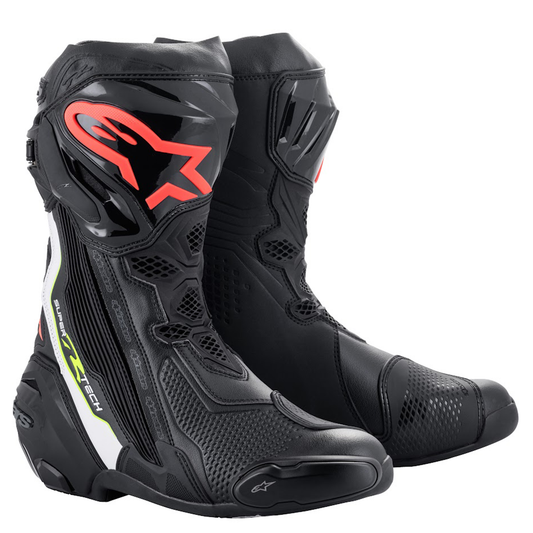 Alpinestars Supertech R Boots (Latest Version) - Blk/Whi/Red F/Yellow F