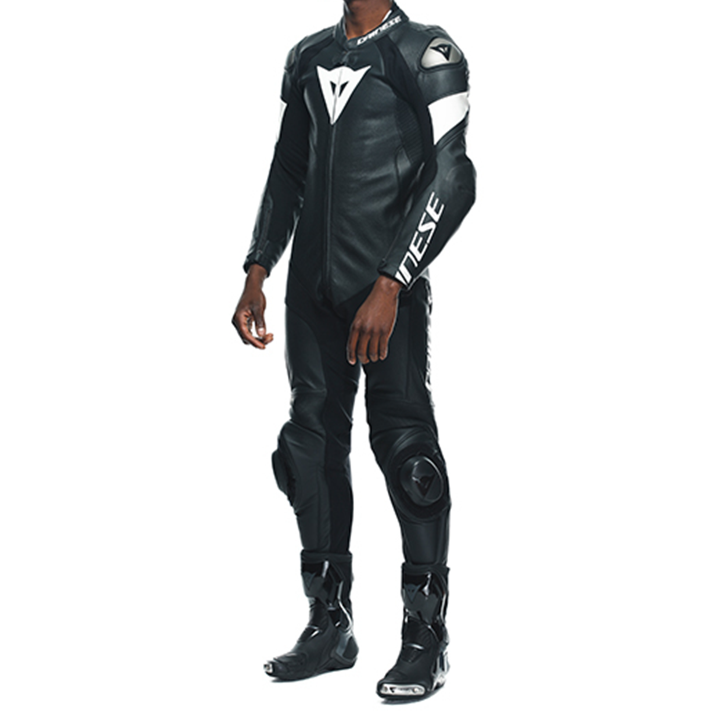 Dainese Tosa 1 Piece Leather Suit Perf. - Black/White