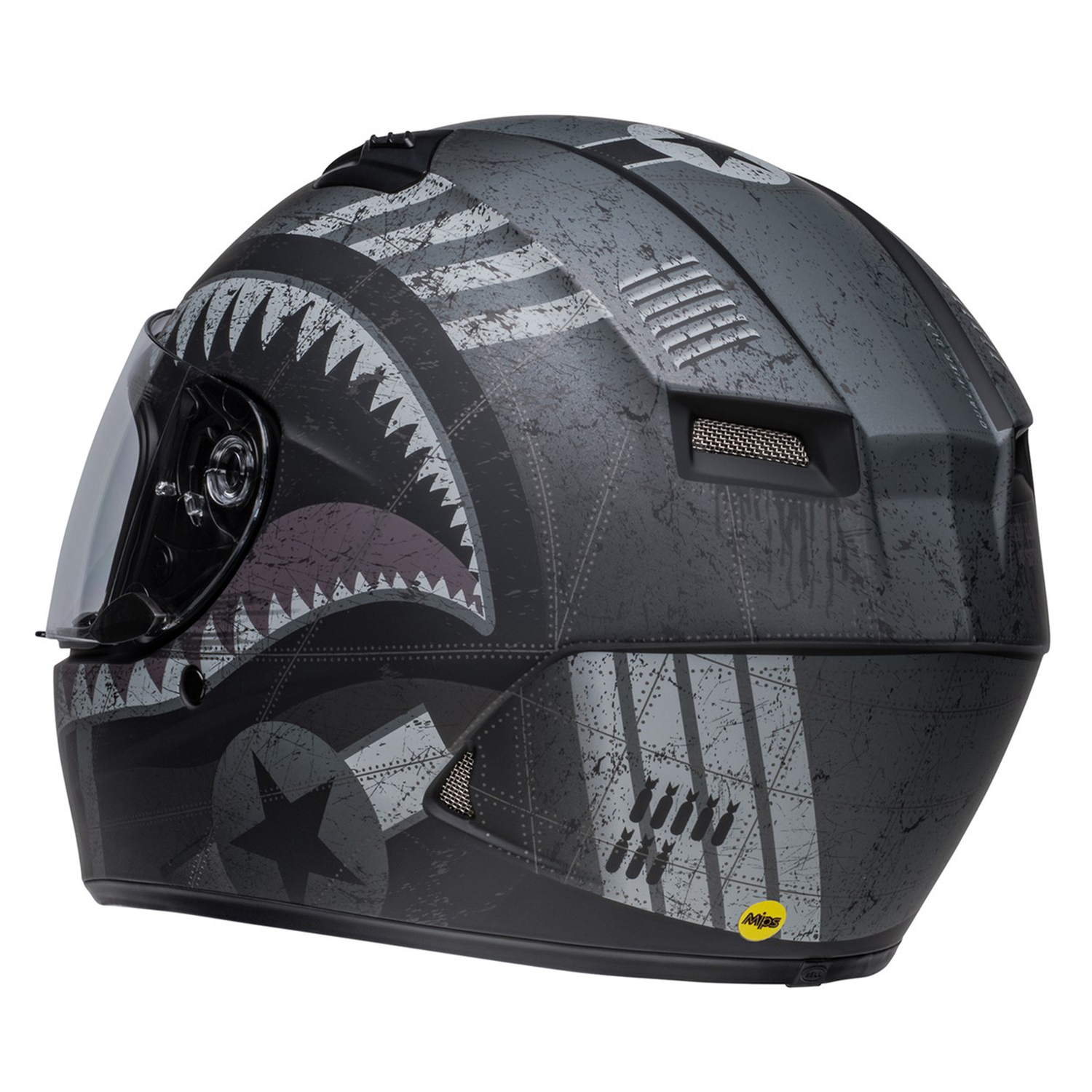 Bell Qualifier DLX Mips Devil May Care Black Grey Motorcycle